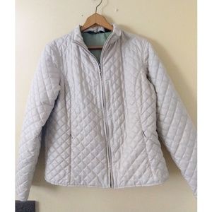 EUC Eddie Bauer Quilted Jacket Off-White Large